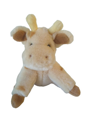 Vintage GUND Giraffe Plush Stuffed Animal Tan Brown Spotted Sitting 1993 6''