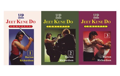 3 DVD SET Bruce Lee Jeet Kune Do Concepts Kali Sticks Locks - Burton Richardson