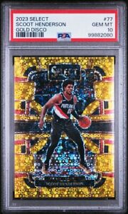 2023 Panini Select Scoot Henderson #77 Rookie Gold Disco /10 PSA 10 GEM MINT RC