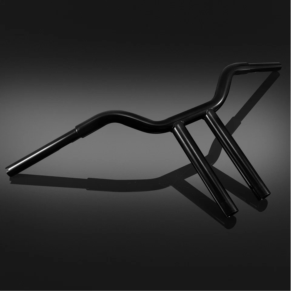 Черный руль 14 дюймов MX-T подходит для Harley Softail Sportster Dyna Wide Glide - Изображение 3 из 4