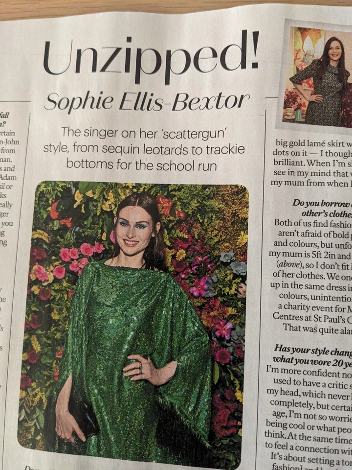 UK Times Style Magazine. Holly Willoughby. Sophie Ellis Bextor. 26.1.25 - Image 3 of 3