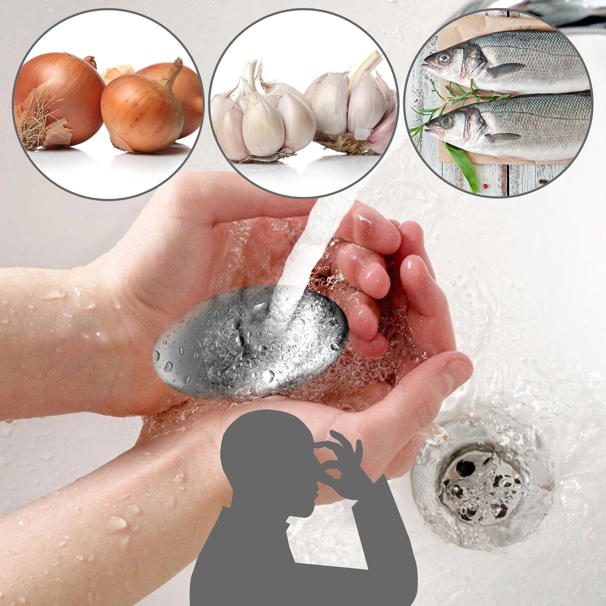 BGL Dispenser di sapone liquido autoportante in acciaio inox 304, dispenser di sapone per Lavello del bagno e della cucina