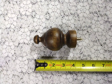Wood finials for 1 3/8" Rods. Walnut Color. Free shipping on orders  25 