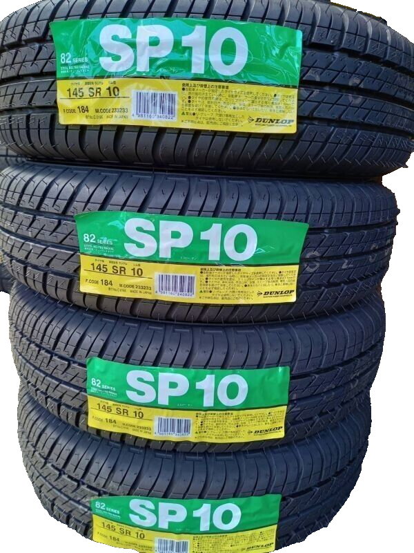 Dunlop SP10 145SR10 145/80R10 Summer Tires from Japan | Set of 4
