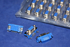 25 pcs 15 Pin Female D-Sub Connector HDB15S Socket PCB Right Angle USA FAST SHIP