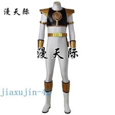 Mighty Morphin Power Rangers Tommy White Tiger Ranger Cos Bodysuit Tights Suit