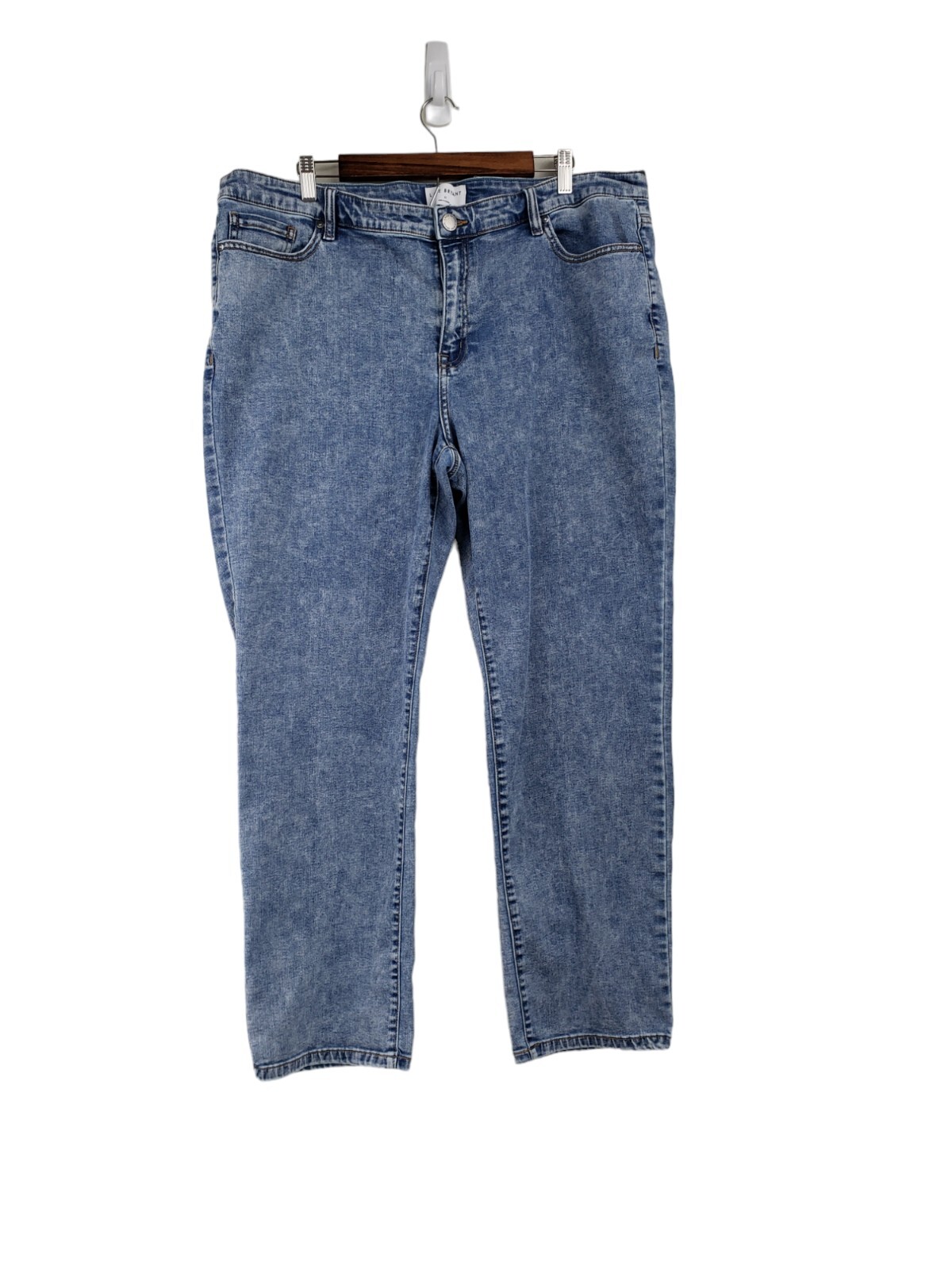 Lane Bryant Straight Leg Acid Wash Mid Rise Jeans Size 22