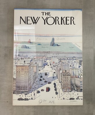 Saul Steinberg The New Yorker Original 1976 View of the World 40