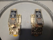 Lot of 2 Omron Relay w/ Base, 24VDC, G7D-412S, 2268Y7