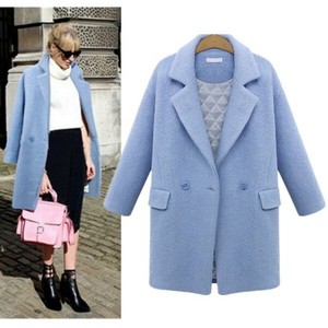 cappotto celeste donna