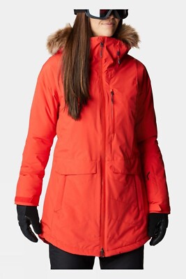 Columbia Mount Bindo II Skijacke Damen Omni Tech Heat Mantel mit Kapuze Größe Medium