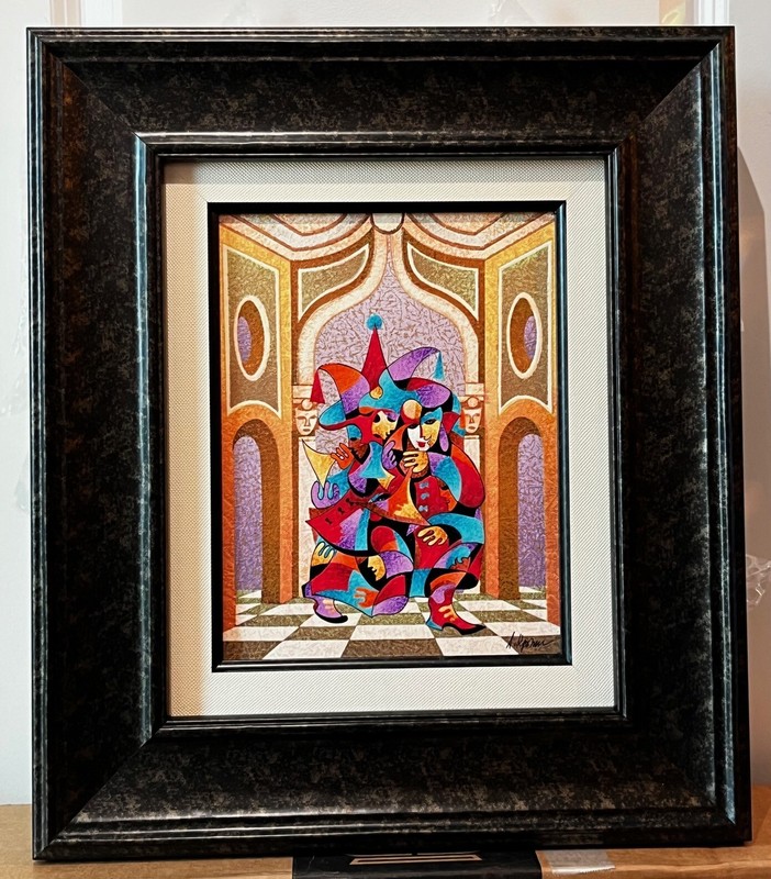 Krasnyansky "Joker's Ballroom" Hand Embellished Serigraph, Hand-signed, COA/Appr
