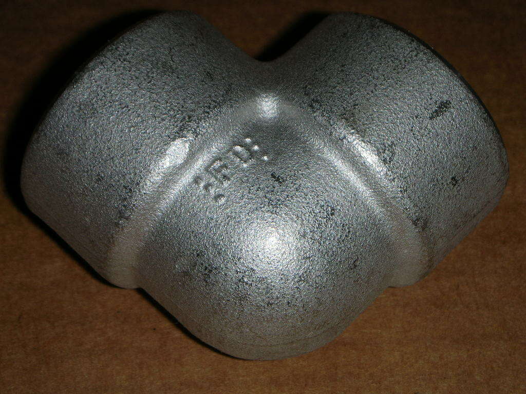 McMaster Carr 4443K614 Pipe Elbow 90° 1/2" NPT 316L Stainless 3M SA182