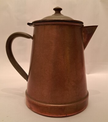 Vtg -  Tagus R97 Copper Coffee Pot w/ Brass Handles Made in Portugal