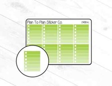2488-6 Green Ombre Full Box Planner Stickers.