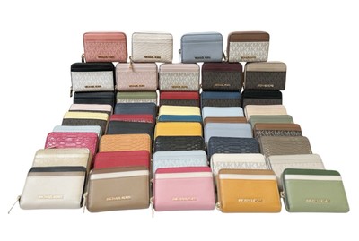 Michael Kors Jet Set Travel MD ZA Card Case Wallet PVC Solid MK Signature $148