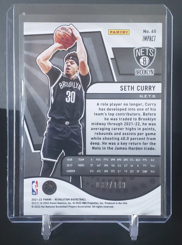  SETH CURRY 2021-22 panini revolution basketball  impact  #65 /149 - Image 2 of 3