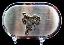 Horse Saddle Western Cowboy Cowgirl Western Vintage Belt Buckle