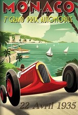 Poster Manifesto Locandina Pubblicitaria d'Epoca Stampa Vintage Automobili