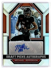 2022 Panini Prizm Draft Picks Michael Jefferson #DPA-MIJ RC Auto  Free Agent 