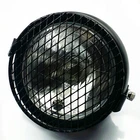 Grill Retro Motorcycle Side Mount Headlight For Cafe Racer Bobber Chopper CG GN