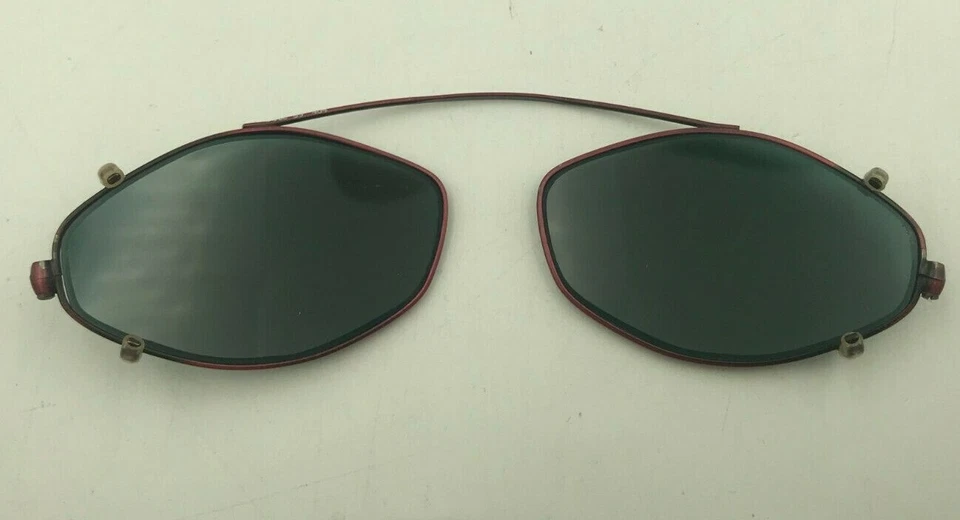 Gafas de sol vintage Coll 89 404 4800 de metal borgoña ovaladas con clip Alemania Foto 4 de 4