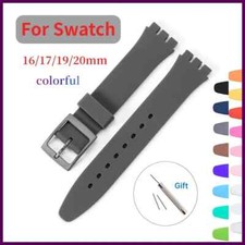 Silicone Watch Band for Swatch 17mm 19mm 20mm 16mm Colorful Rubber Strap