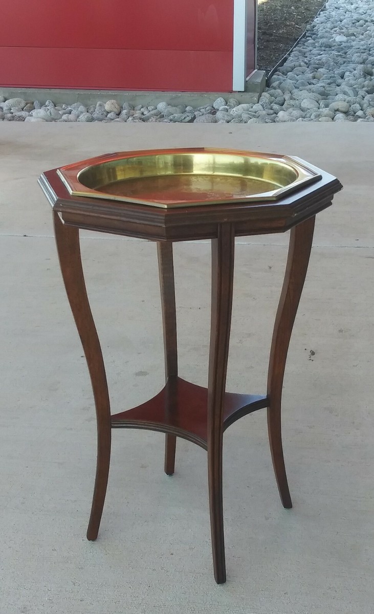 Drexel Heritage Side Table Pedestal Brass Insert | eBay