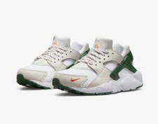 Nike Air Huarache Run Kids Size 5Y/Womens 6.5 White Green Orange DX3065-100