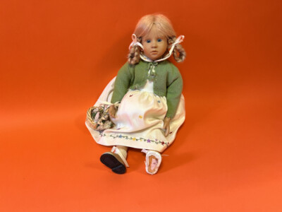 Schildkrötpuppe Evelyn Pfaffendorf Vinyl Puppe 48 cm. Top Zustand  