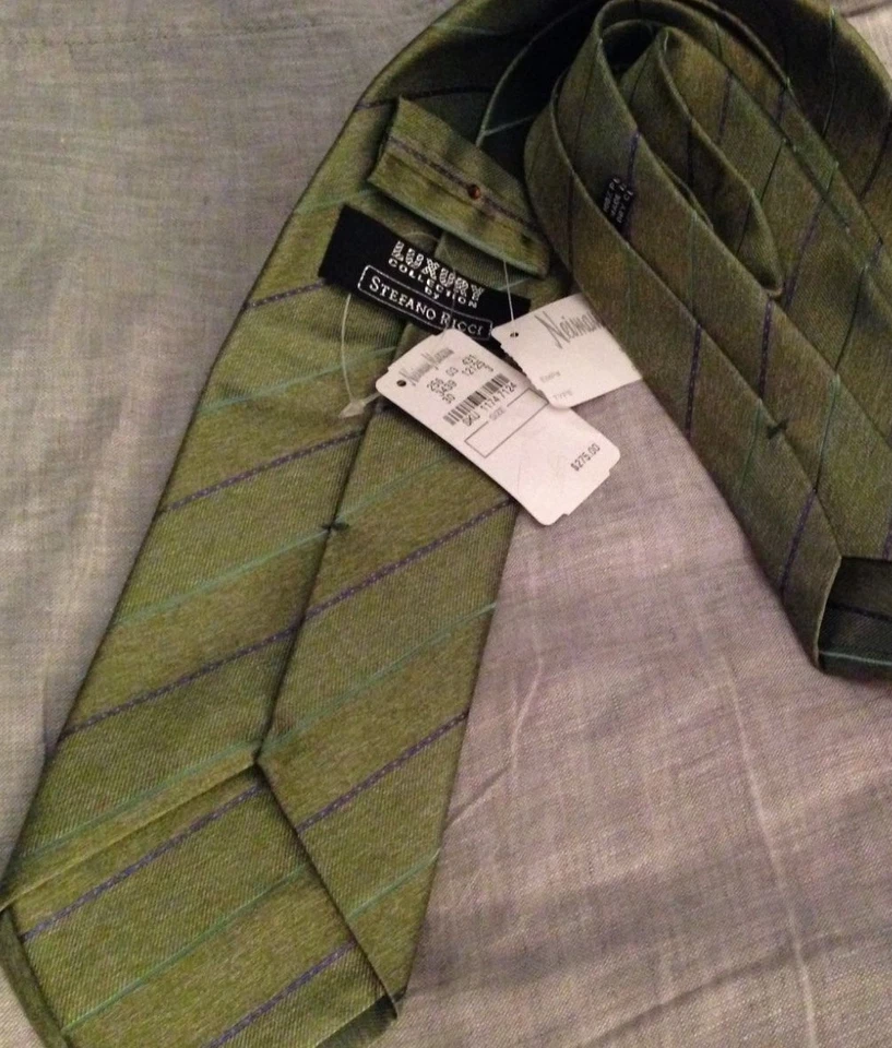 Corbata STEFANO RICCI LUJO 100 % seda clásica hecha a mano en Italia Foto 3 de 3