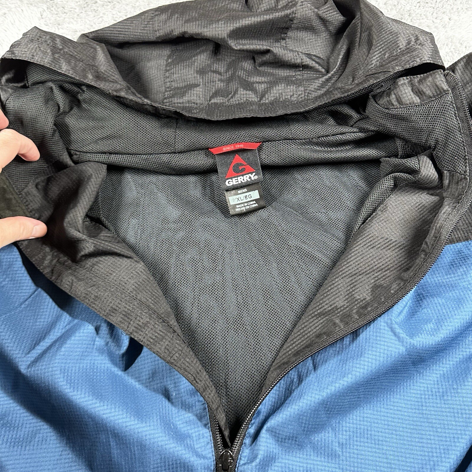 Gerry Rain Jacket Tandum Tech Lightweight XL Blue… - image 9