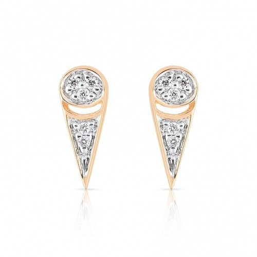 GINETTE NY Arrow Triangle Stud Earrings- Mrs. Joe Tiny Diamond Studs
