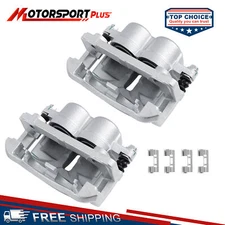 Pair Front Disc Brake Calipers w/ Brackets For 2005-2008 Ford F150 Mark LT
