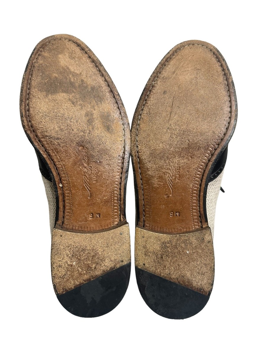 Mezlan black and white men dress shoes | eBay display picture 1