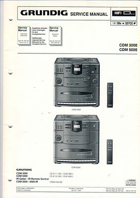 Grundig Service Anleitung Manual CDM 3000  CDM 5000  B808
