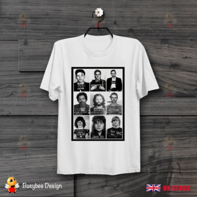 Celebrities Mugshot Retro Vintage Rock stars Hipster Unisex T Shirt B26