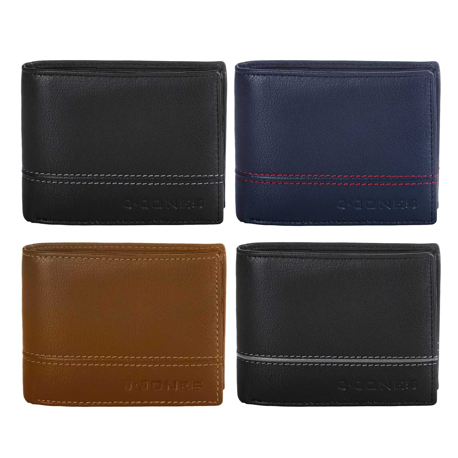 Wallet Men Rfid Blocking Id Card Genuine Leather Holder Mens Bifold Credit Money