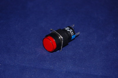 5PCS 16MM RED ROUND MAINTAINED PUSH BUTTON LED ILLUMINATED12V DC 5 PINS