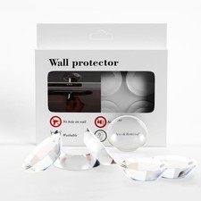 6 Pieces 2" Clear Self-Adhesive Wall Protectors for Door Handle Stopper Pad