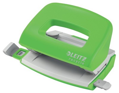 Leitz NeXXt Recycle Mini Hole Punch, 10 A4 Sheet Puncher, 100% Recyclable, Steel