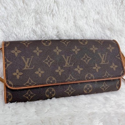 Louis Vuitton Pochette Twin M51852 Red Monogram Canvas Used
