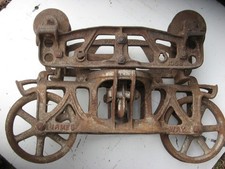 Antique Jamesway Cast Iron Hay Trolley #1058 Fort Atkinson James Way