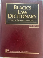 Blacks Law Dictionary with Pronunciations, 6t...