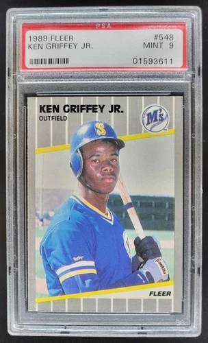 1989 Fleer Ken Griffey Jr. #548 RC PSA 9 Seattle Mariners BK3