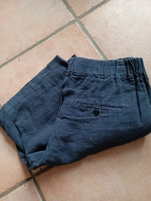 Marco Polo Hose 34 Leinen Blau Neu mit Etikett Damen Sommer