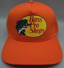 Bass Pro Shops Hat Cap Orange Snapback Trucker Adjustable Hunting Outdoors Fish
