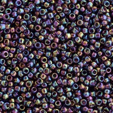 15/0 TOHO ROUND Transparent Rainbow Amethyst Seed Bead 8g