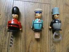 Vintage 1950s Wooden Novelty Bar Set Sailor, Soldier and Gent.