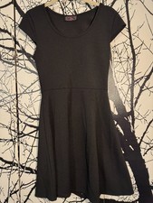 P.ing Black Dress Size 6 Small Stretch Fit and Flair 33" in Length